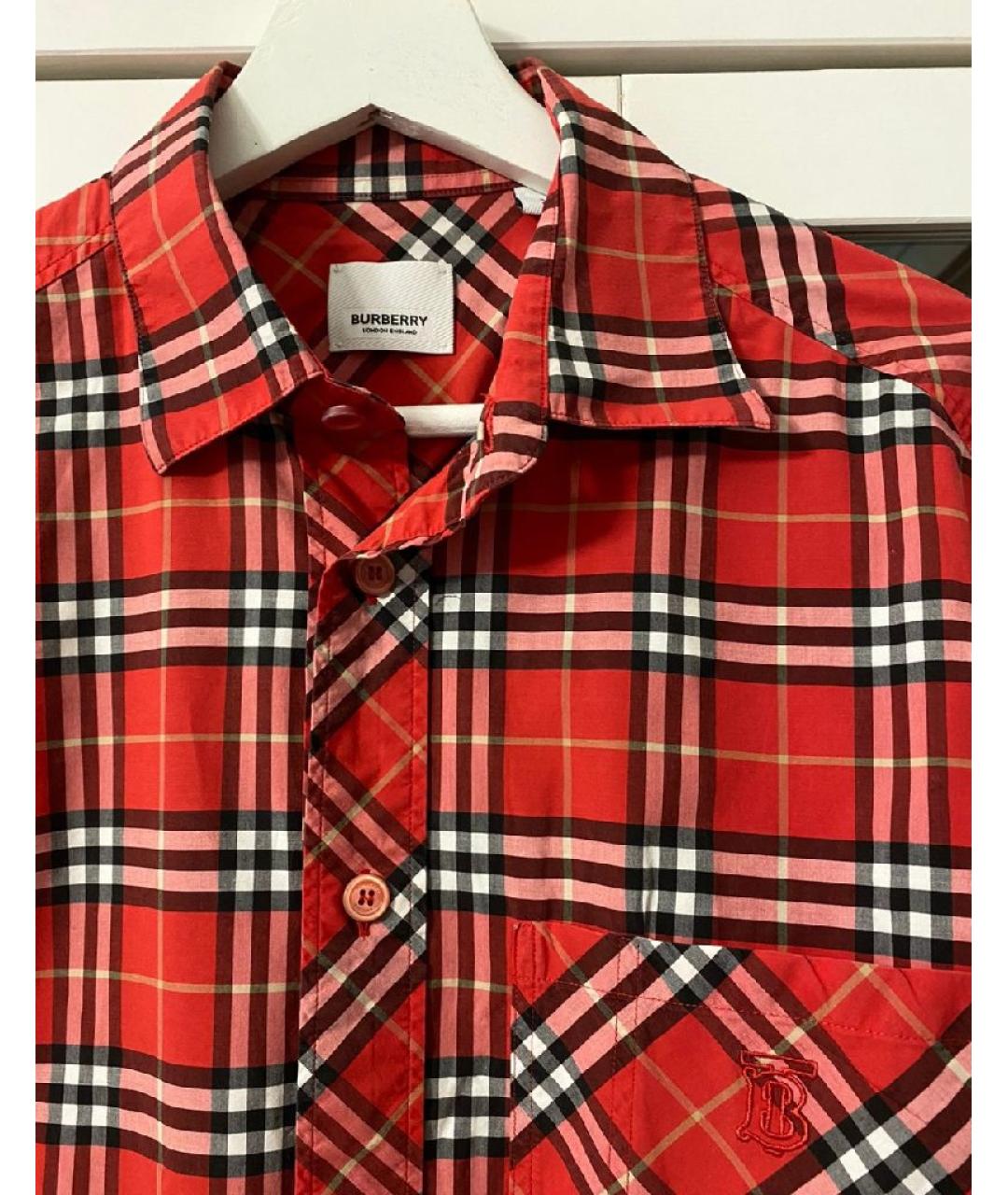 BURBERRY Мульти хлопковая кэжуал рубашка, фото 7