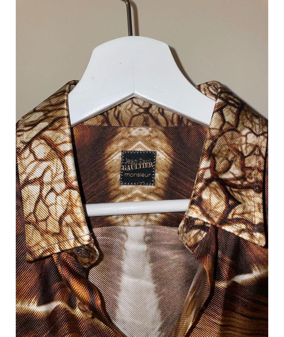 JEAN PAUL GAULTIER Оранжевая шелковая кэжуал рубашка, фото 3