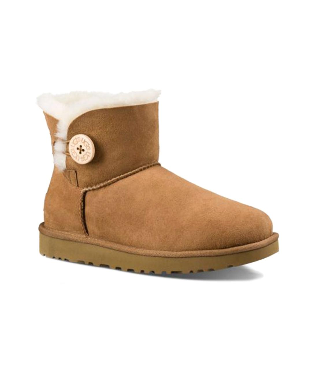 UGG AUSTRALIA Коричневые замшевые ботинки, фото 3