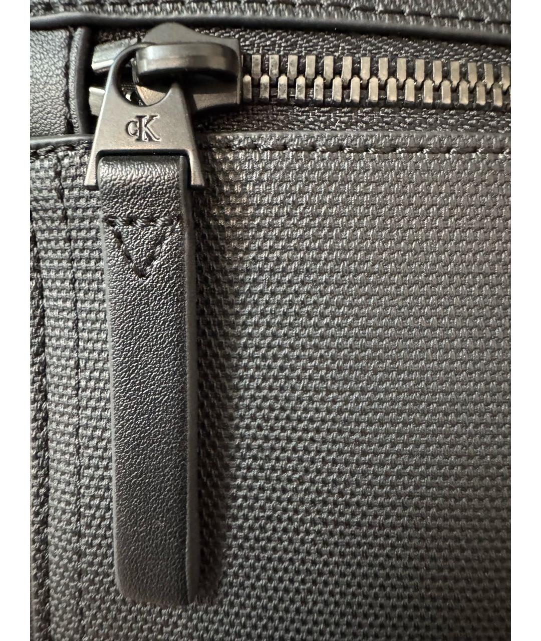 CALVIN KLEIN Антрацитовая сумка на плечо из искусственной кожи, фото 7