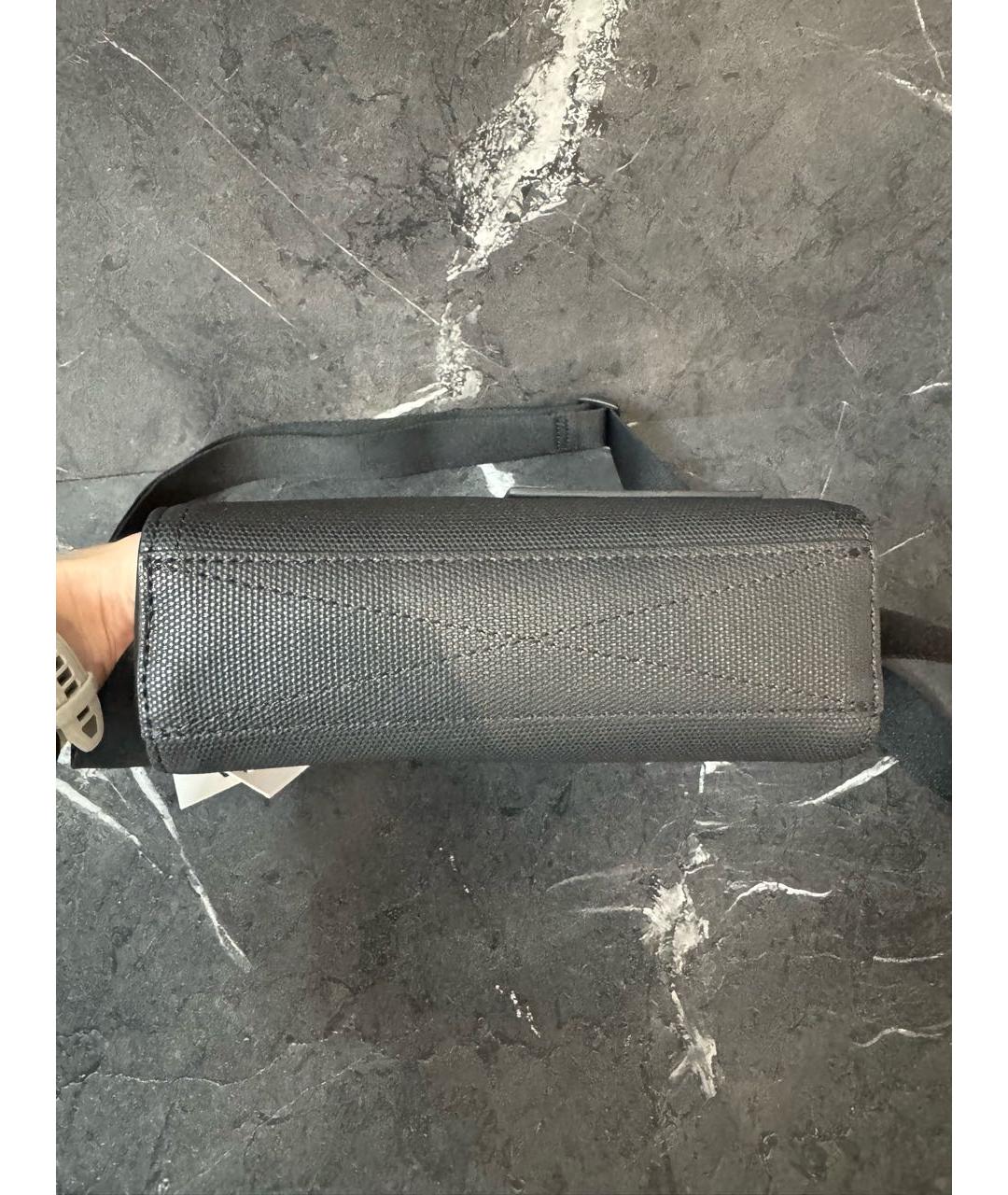 CALVIN KLEIN Антрацитовая сумка на плечо из искусственной кожи, фото 5