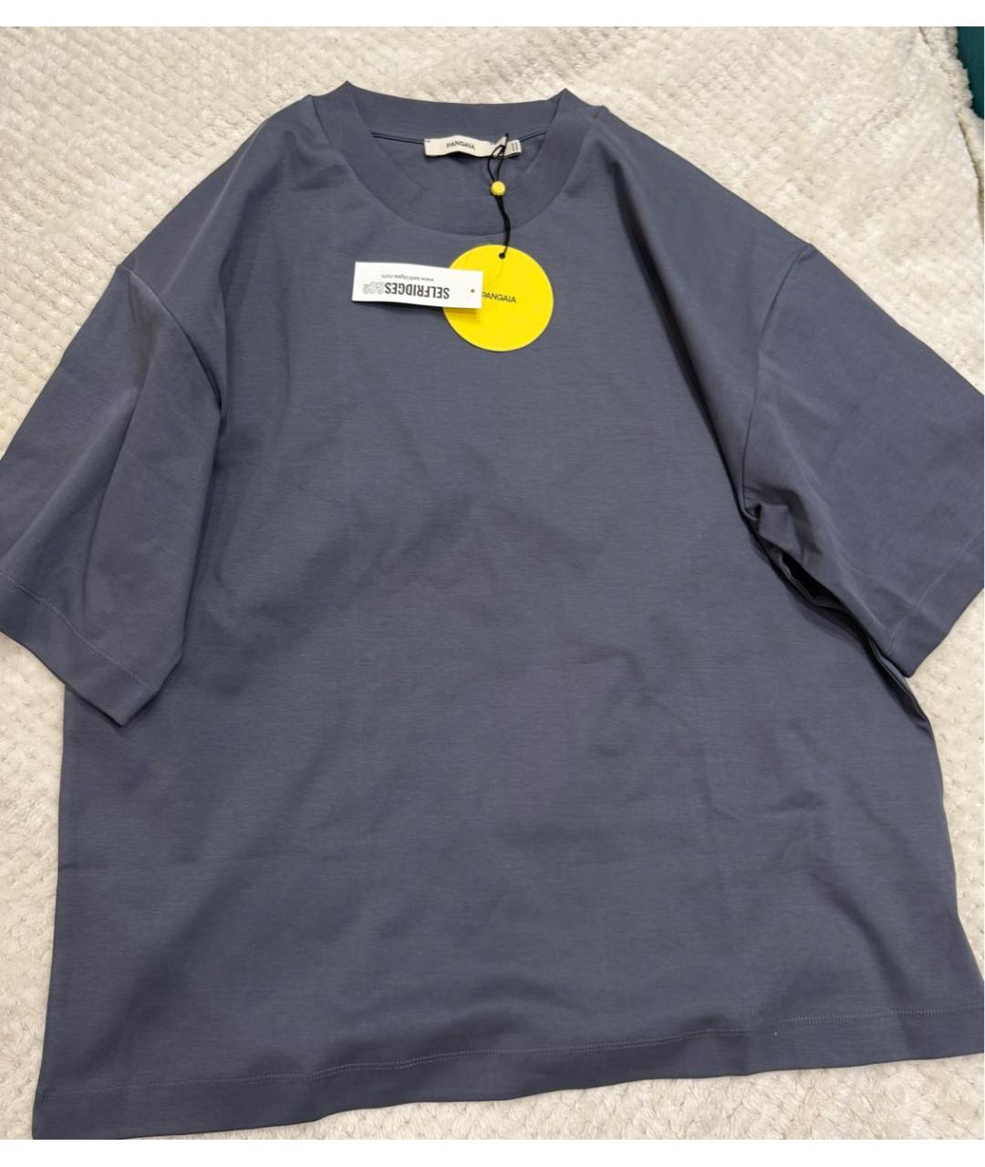 THE PANGAIA Серая хлопковая футболка, фото 2