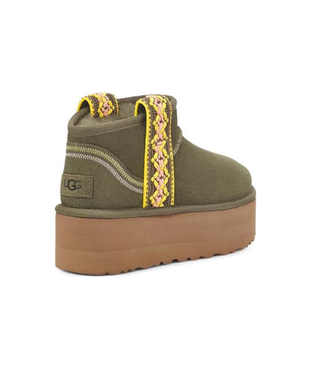 UGG AUSTRALIA Зеленые замшевые ботинки, фото 5
