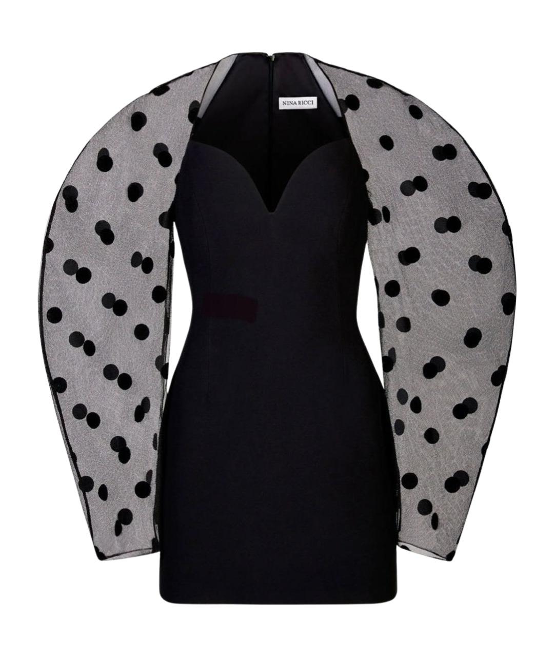 NINA RICCI Черное вискозное коктейльное платье, фото 1