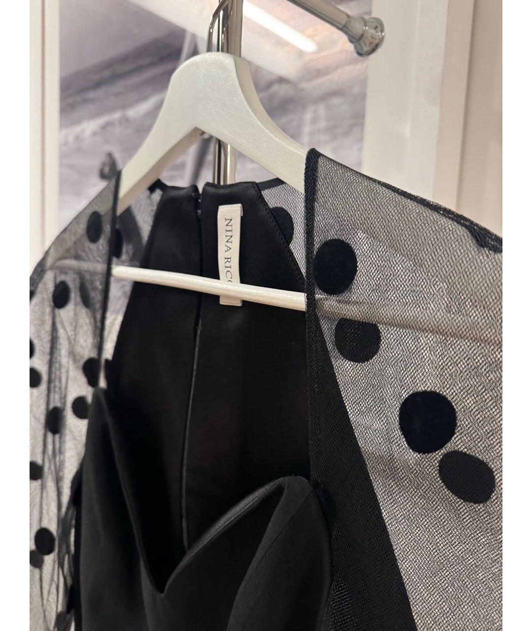NINA RICCI Черное вискозное коктейльное платье, фото 6