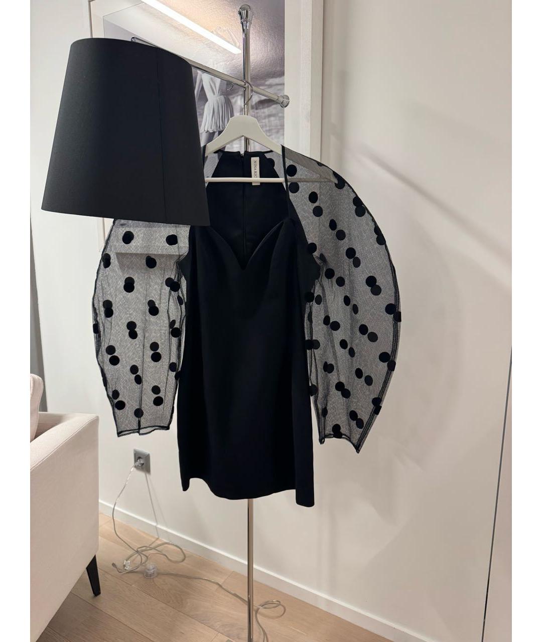 NINA RICCI Черное вискозное коктейльное платье, фото 5