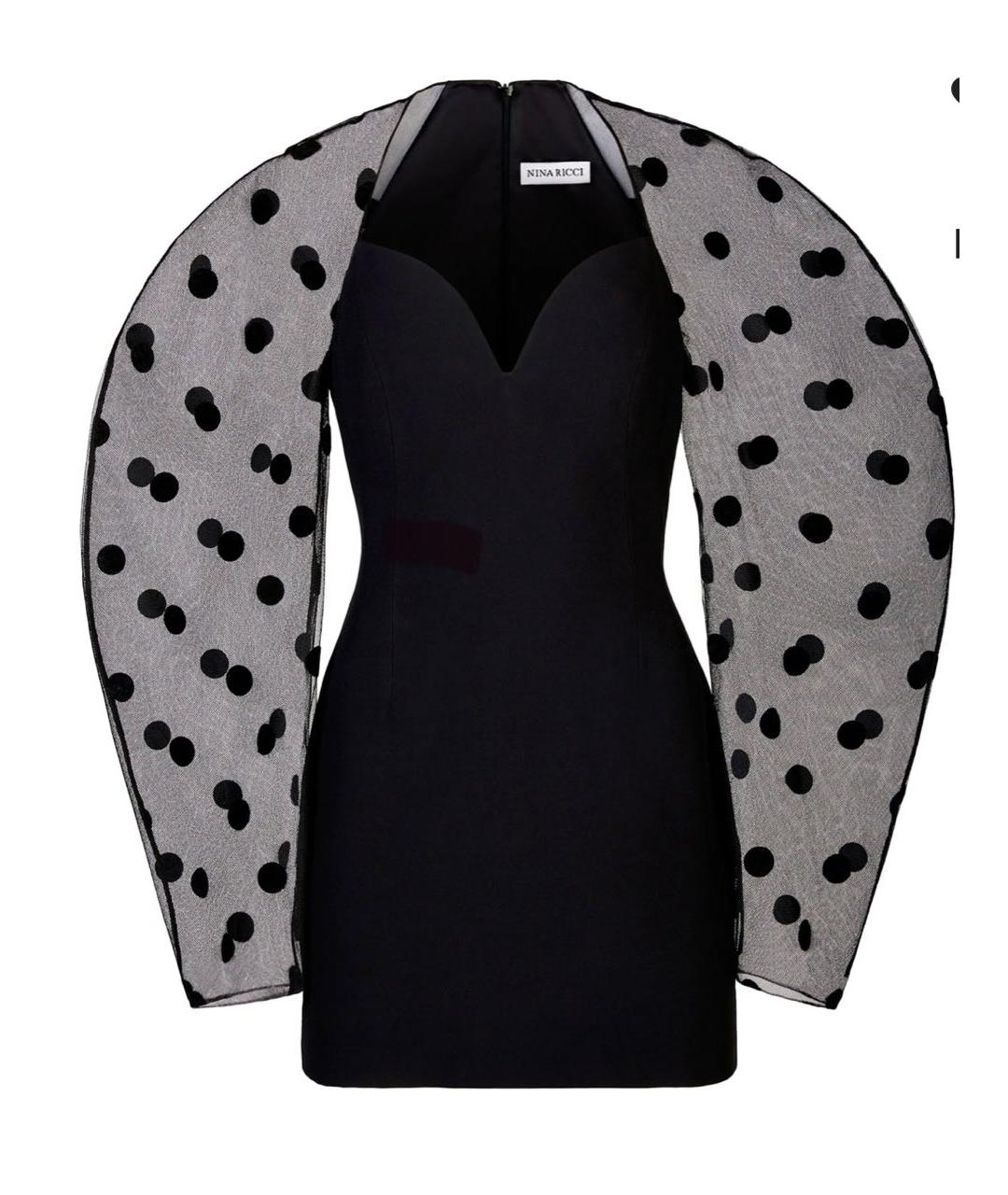 NINA RICCI Черное вискозное коктейльное платье, фото 9