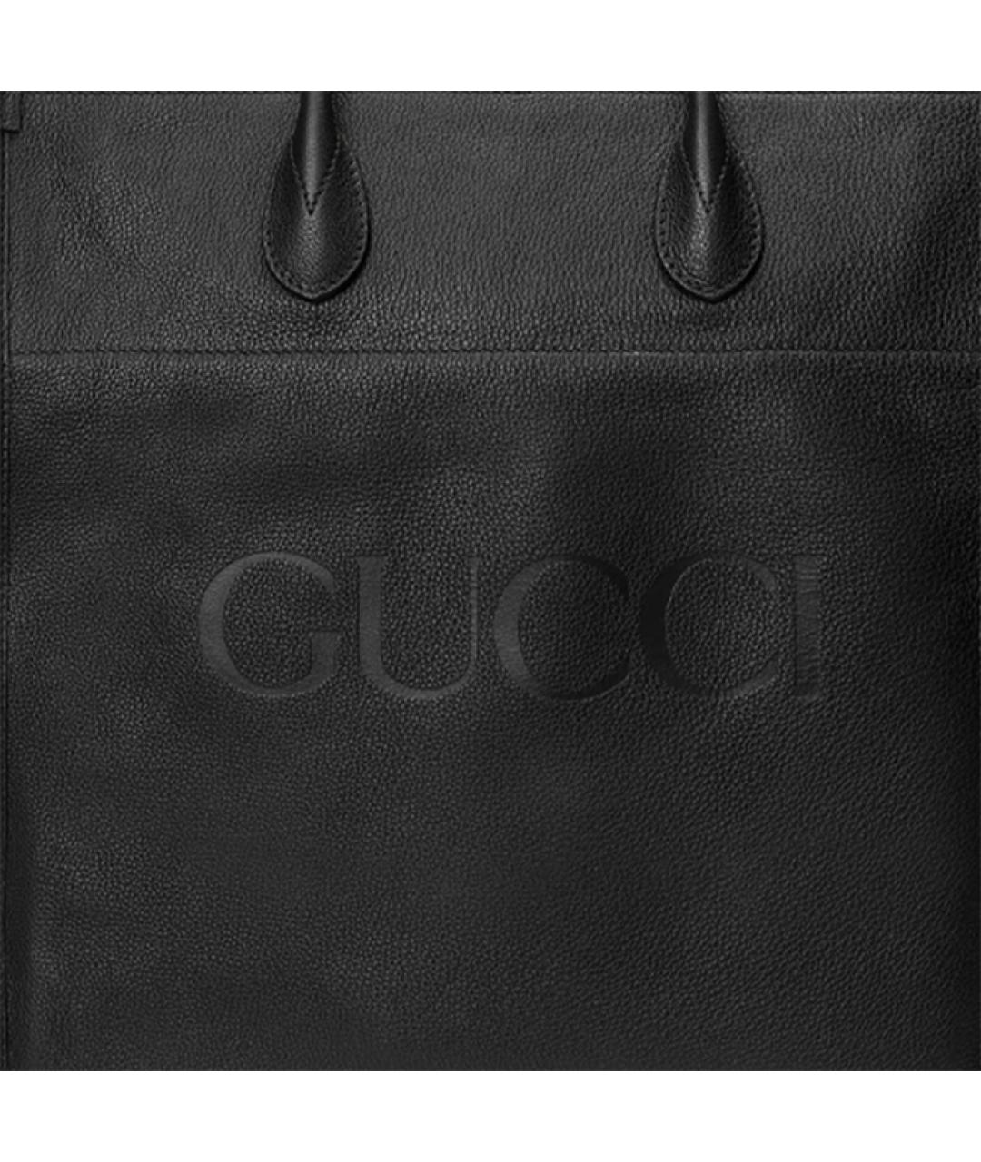 GUCCI Черная кожаная сумка через плечо, фото 8