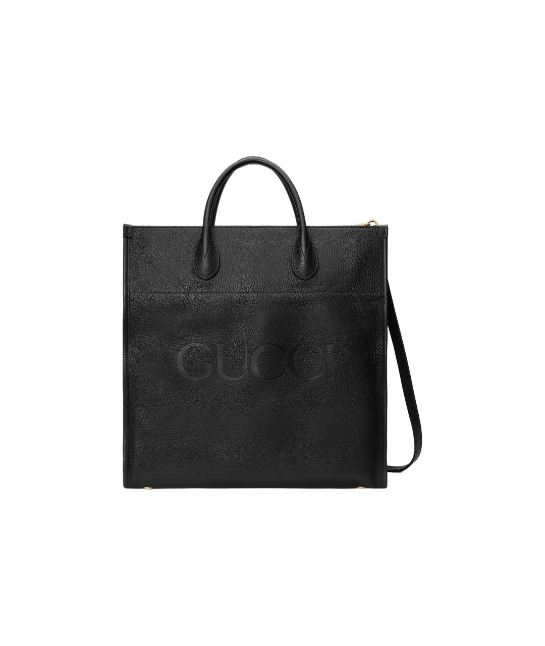 GUCCI Черная кожаная сумка через плечо, фото 1