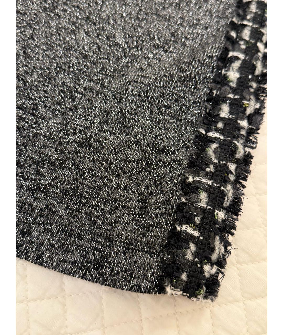 CHANEL Антрацитовое шерстяное повседневное платье, фото 4