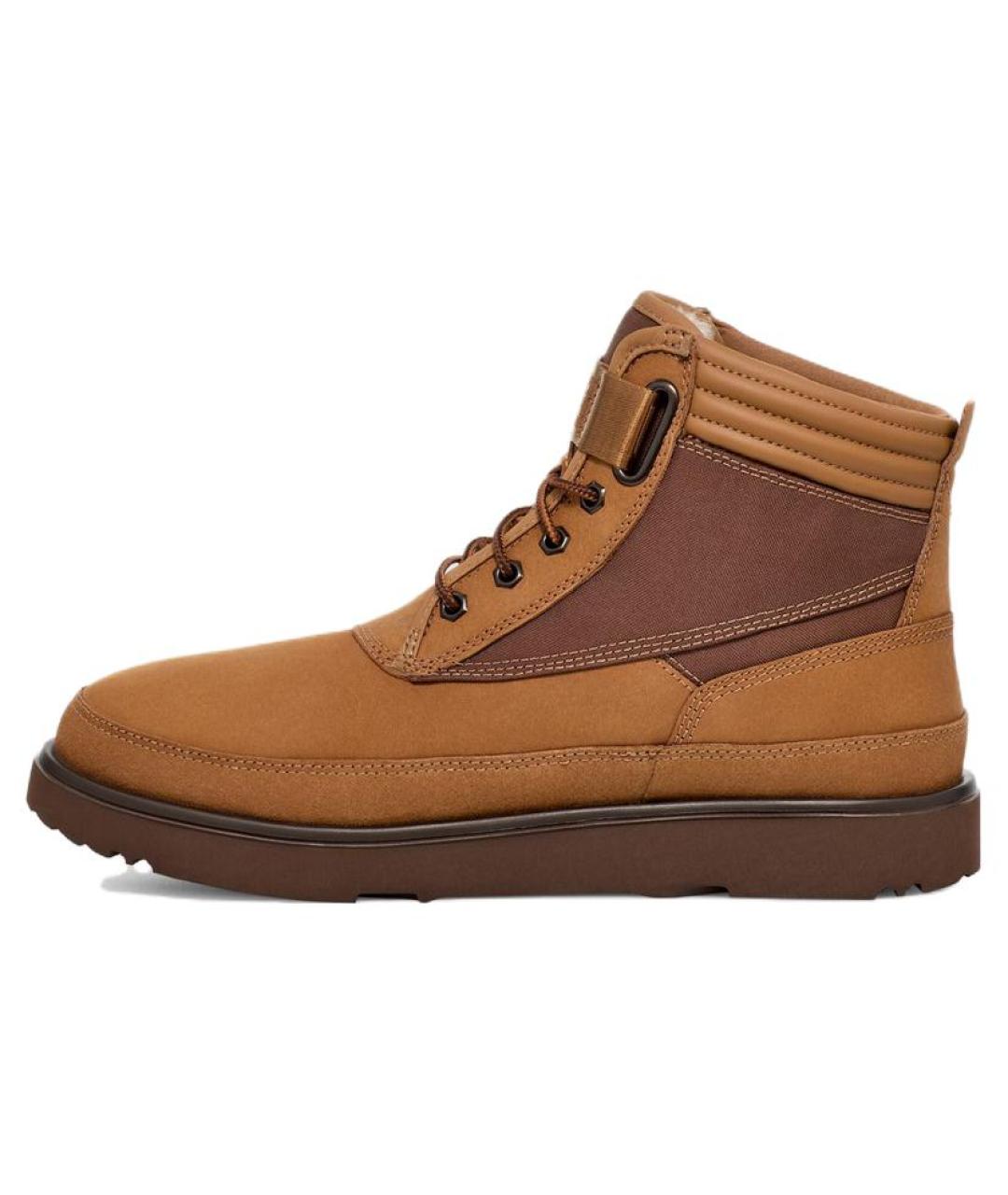 UGG Коричневые нубуковые высокие ботинки, фото 2