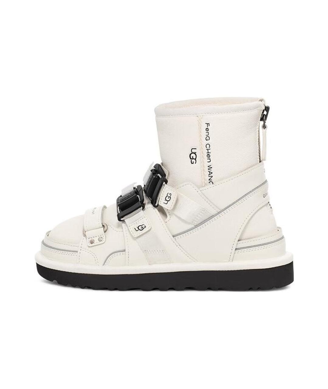 UGG AUSTRALIA Белые кожаные ботинки, фото 2