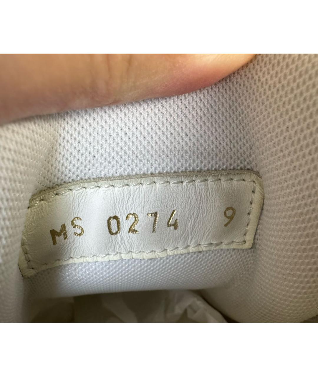 LOUIS VUITTON Серые кожаные высокие кроссовки / кеды, фото 8