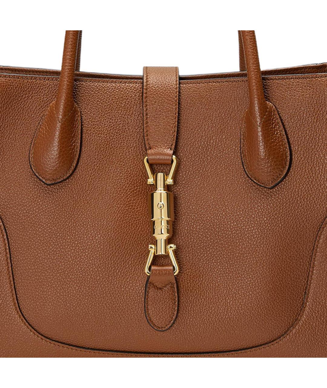 GUCCI Коричневая кожаная сумка через плечо, фото 8