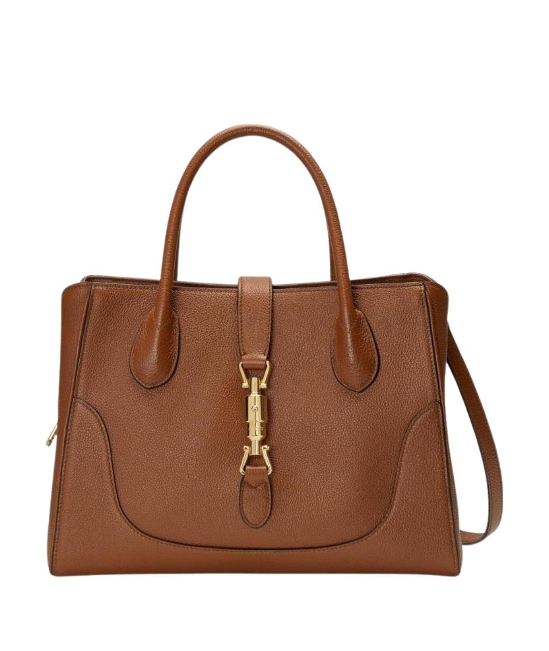 GUCCI Коричневая кожаная сумка через плечо, фото 1