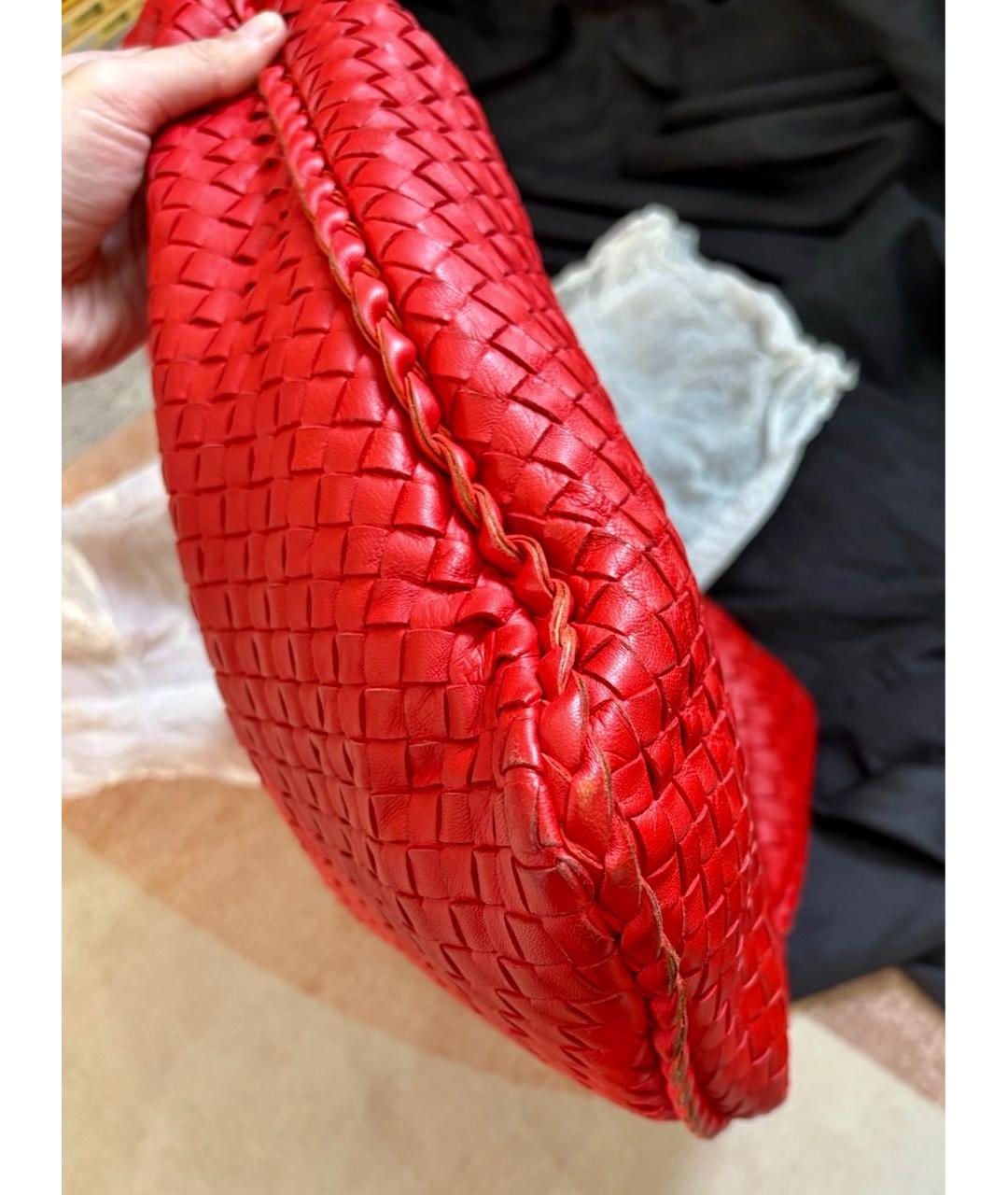 BOTTEGA VENETA Красная кожаная сумка тоут, фото 8