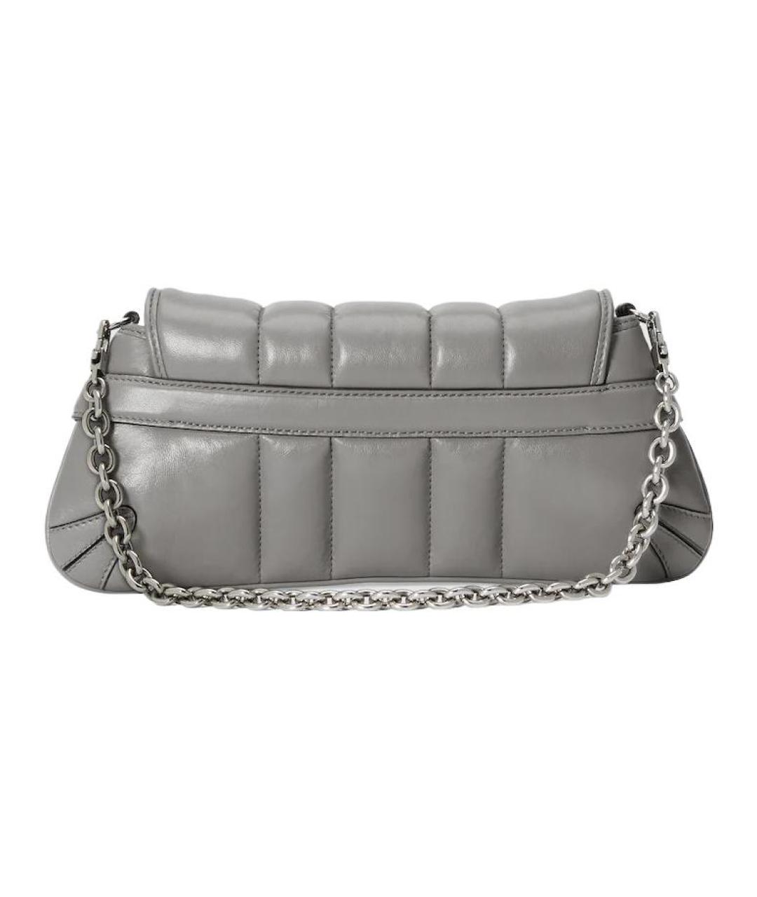 GUCCI Серая кожаная сумка через плечо, фото 9