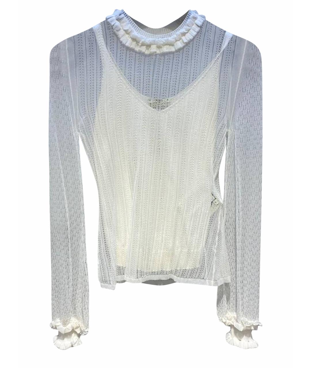 FENDI Белая шелковая блузы, фото 1