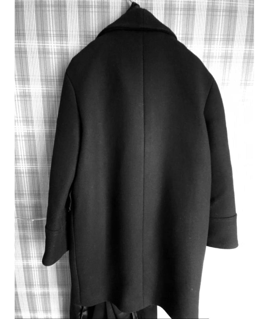 BALMAIN Черное шерстяное пальто, фото 3