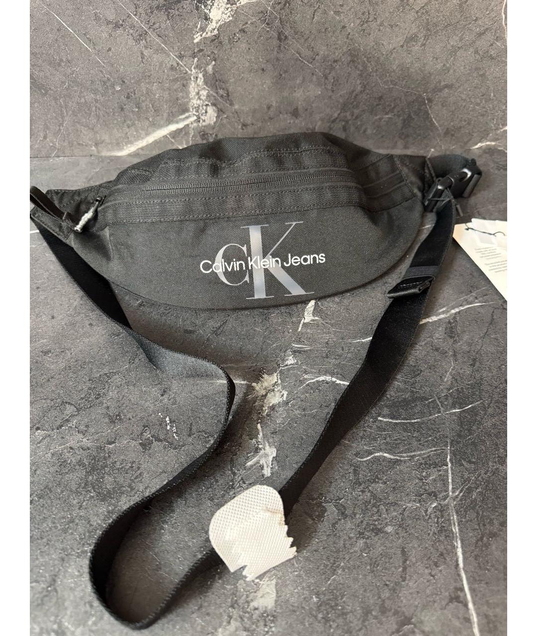 CALVIN KLEIN Серая тканевая поясная сумка, фото 9