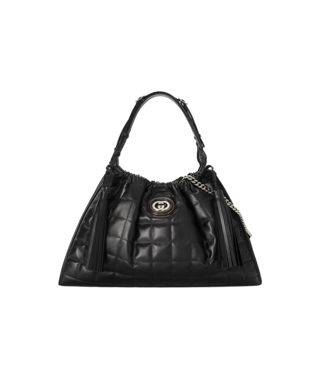 GUCCI Черная кожаная сумка через плечо, фото 1