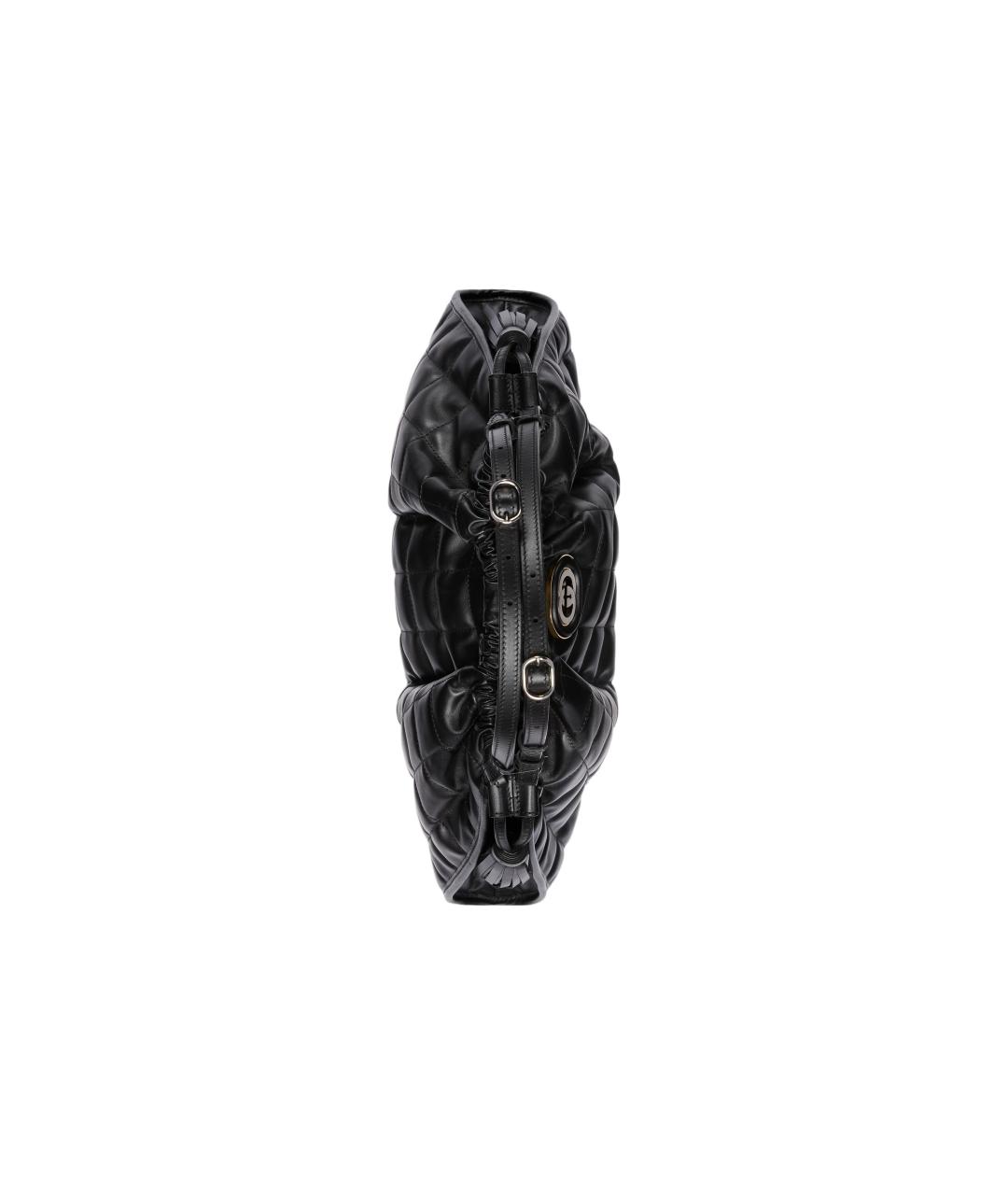 GUCCI Черная кожаная сумка через плечо, фото 6