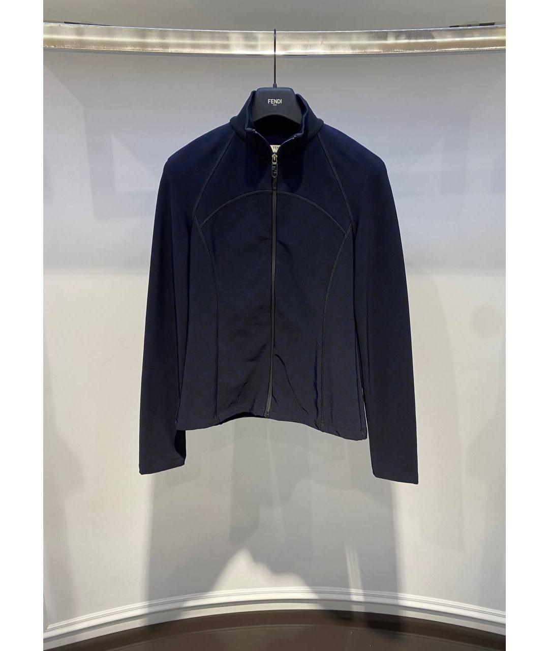 FENDI Синий полиамидовый джемпер / свитер, фото 3