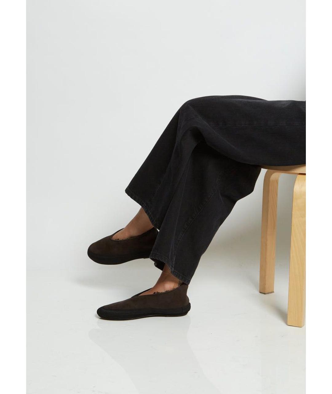 THE ROW Коричневые замшевые лоферы, фото 6