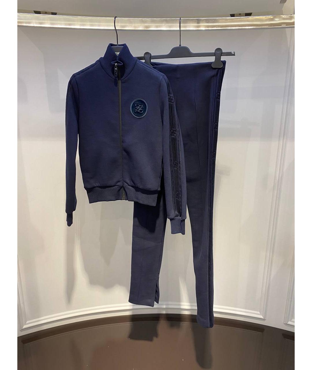 FENDI Темно-синий хлопковый спортивные костюмы, фото 3