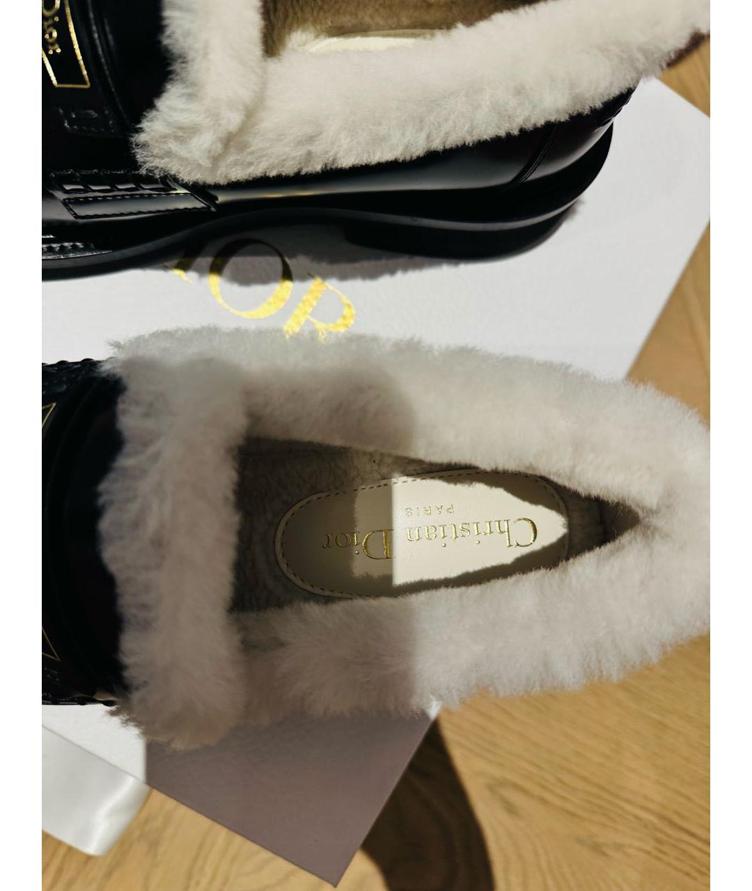 CHRISTIAN DIOR Черные кожаные лоферы, фото 4