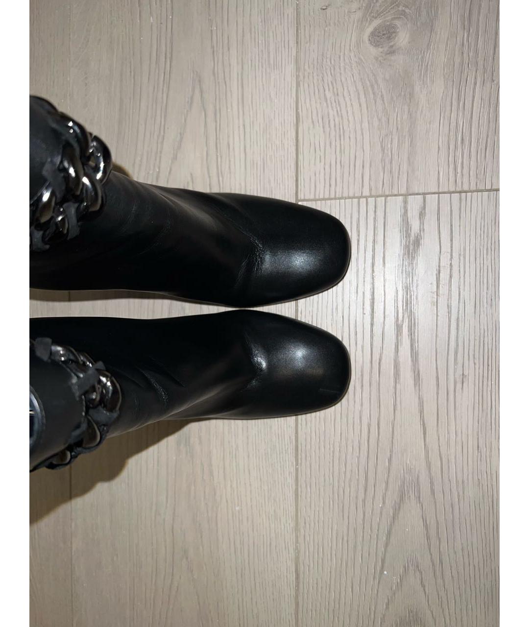 VALENTINO Черные кожаные ботильоны, фото 3
