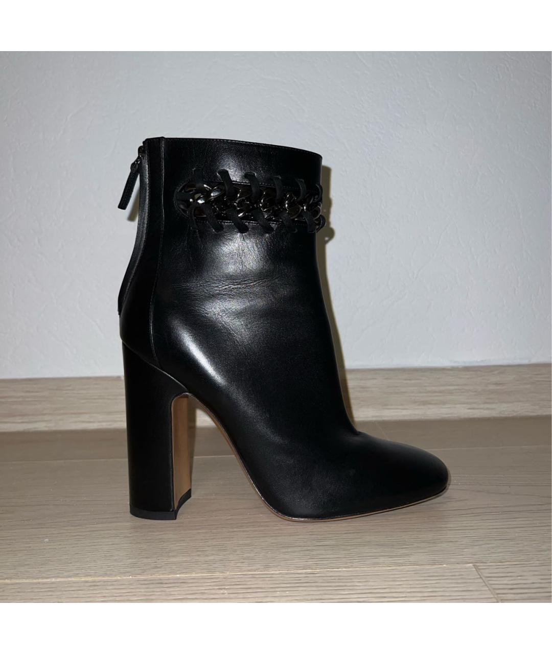 VALENTINO Черные кожаные ботильоны, фото 8