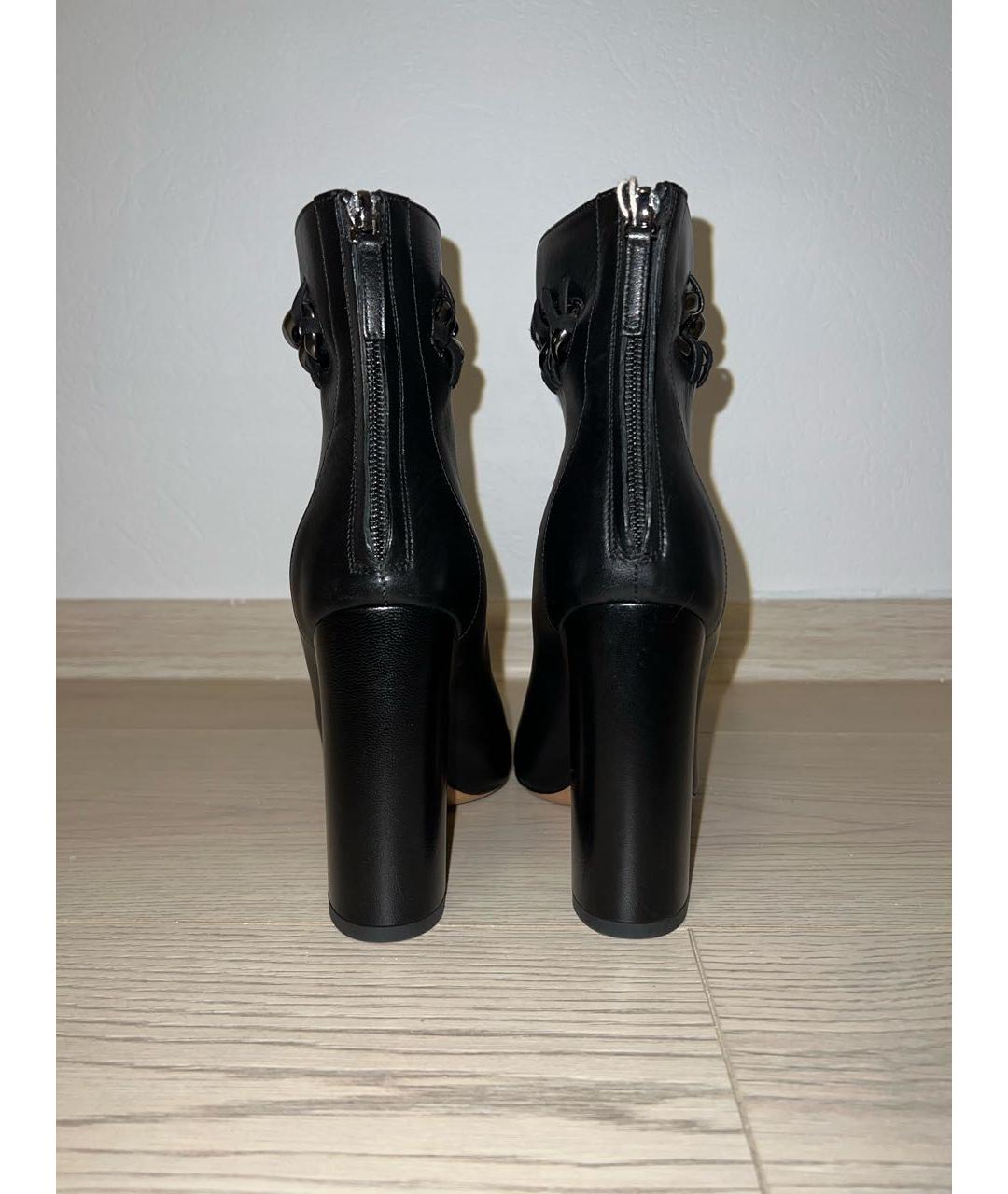 VALENTINO Черные кожаные ботильоны, фото 4