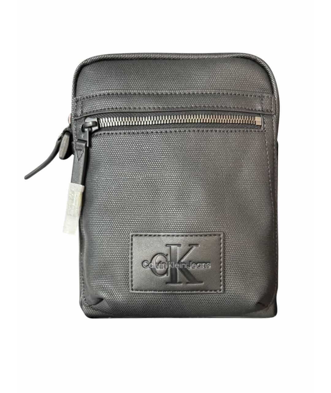 CALVIN KLEIN Черная тканевая сумка на плечо, фото 1