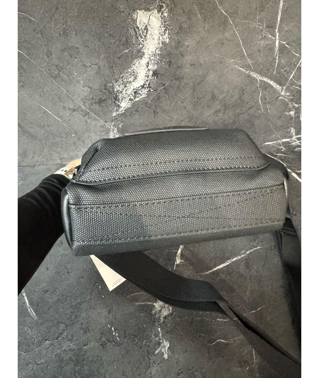 CALVIN KLEIN Черная тканевая сумка на плечо, фото 5