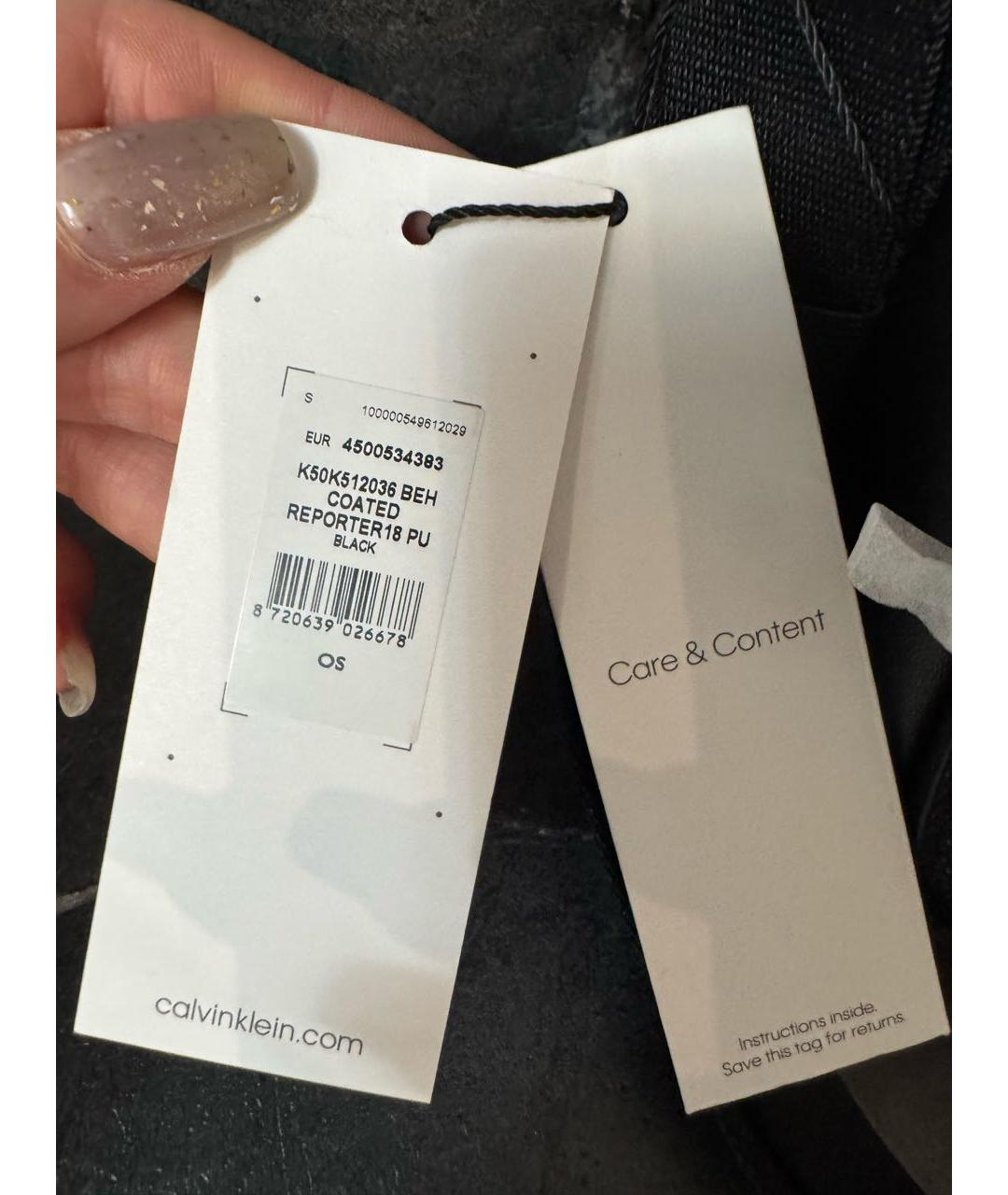 CALVIN KLEIN Черная тканевая сумка на плечо, фото 7