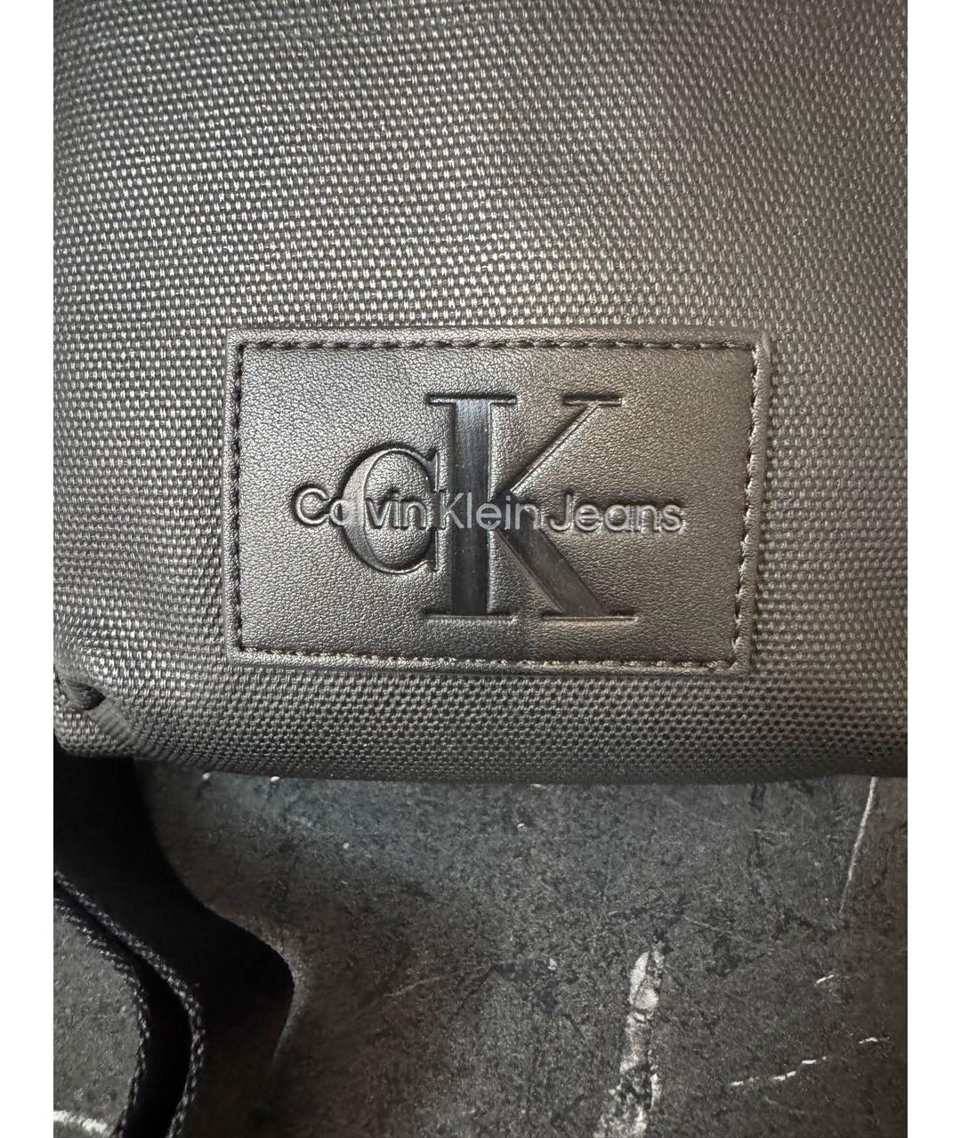 CALVIN KLEIN Черная тканевая сумка на плечо, фото 8