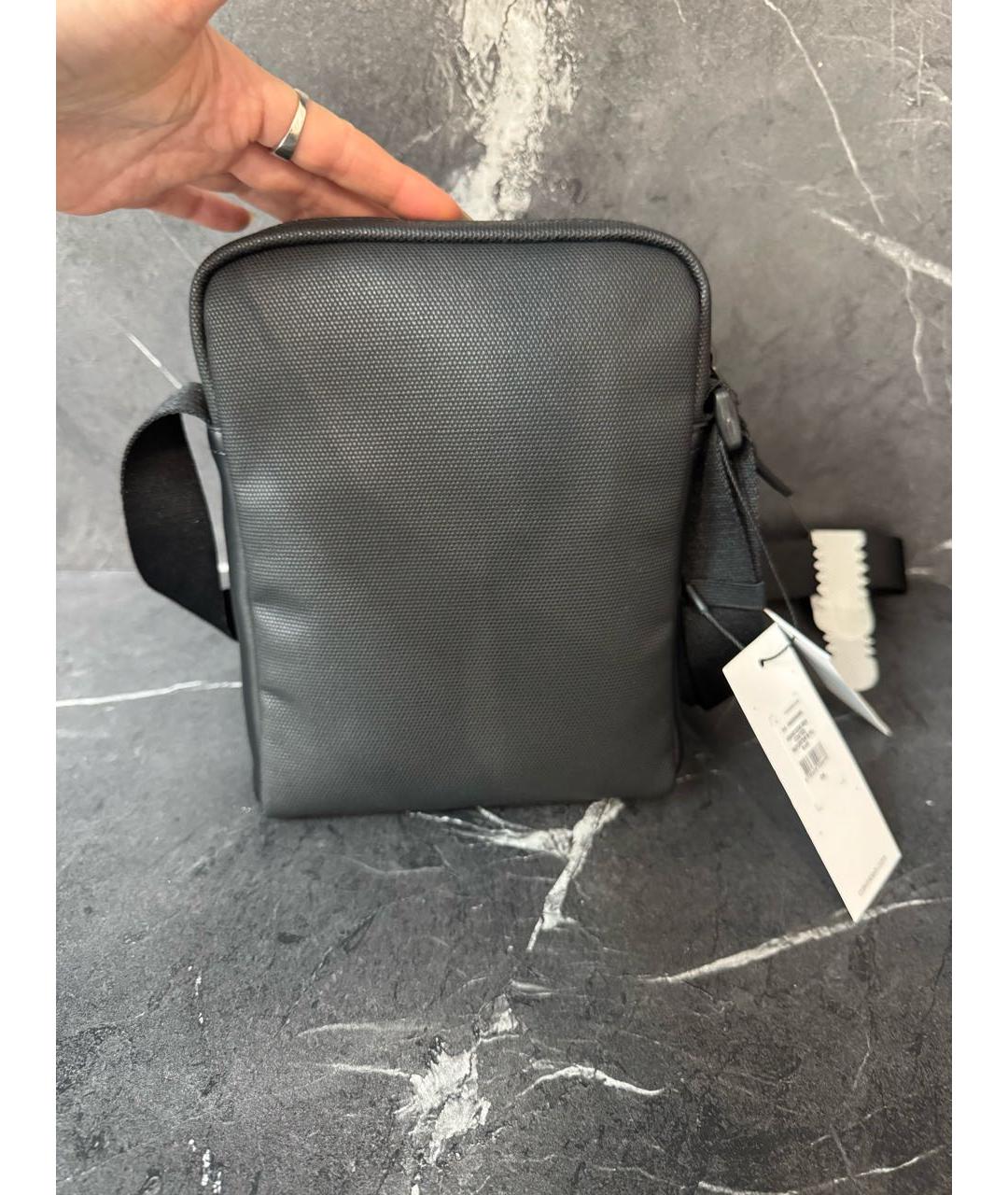 CALVIN KLEIN Черная тканевая сумка на плечо, фото 3
