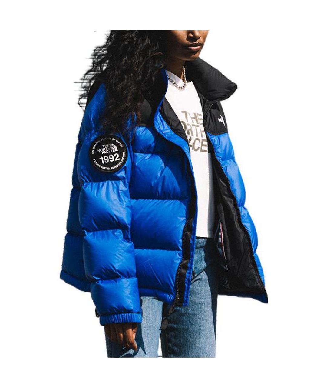 THE NORTH FACE Синий полиамидовый пуховик, фото 2