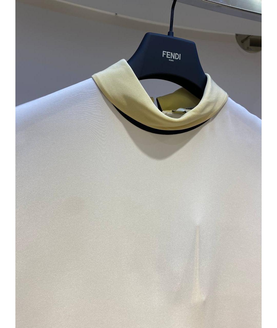 FENDI Белая шелковая блузы, фото 3