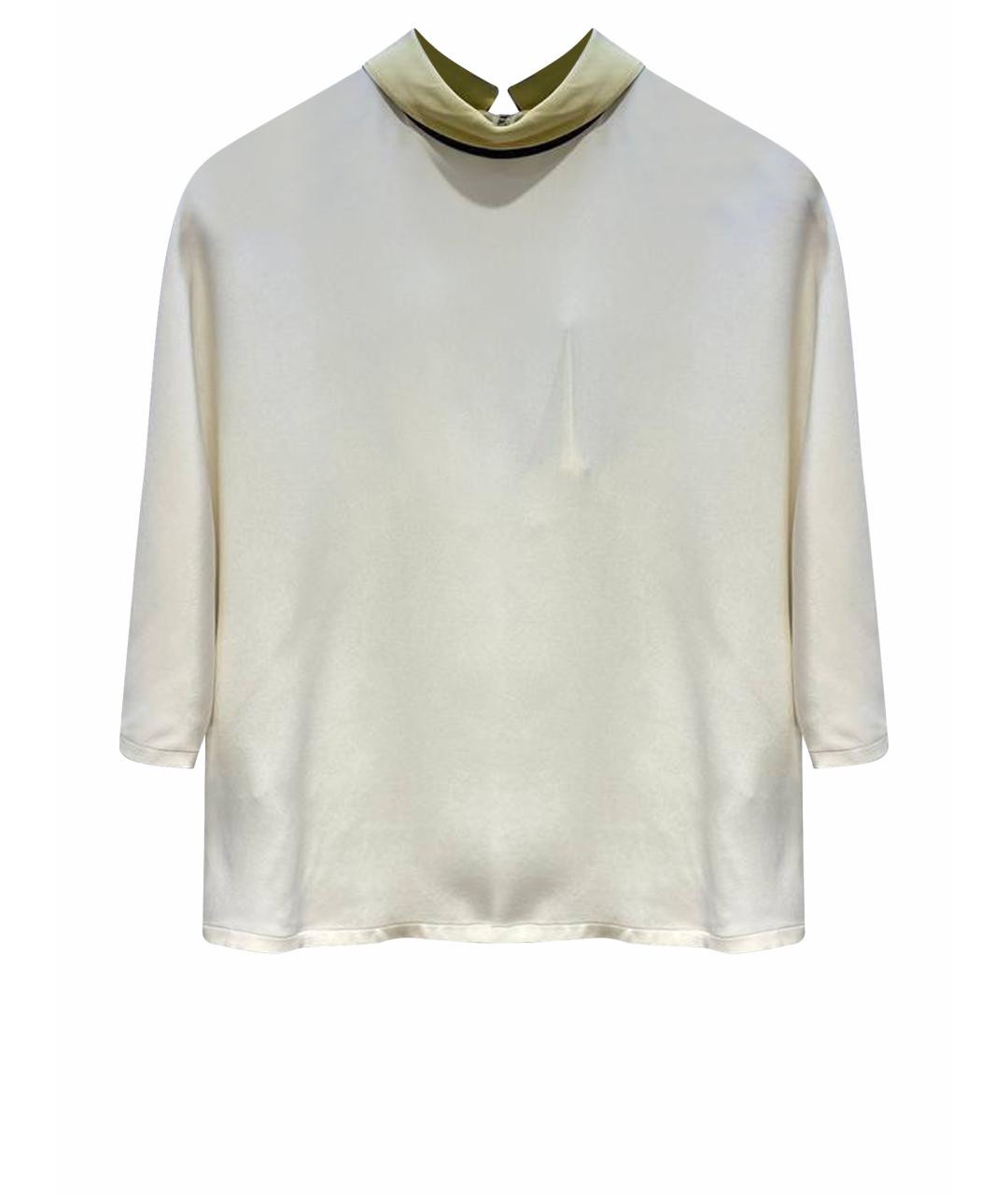 FENDI Белая шелковая блузы, фото 1
