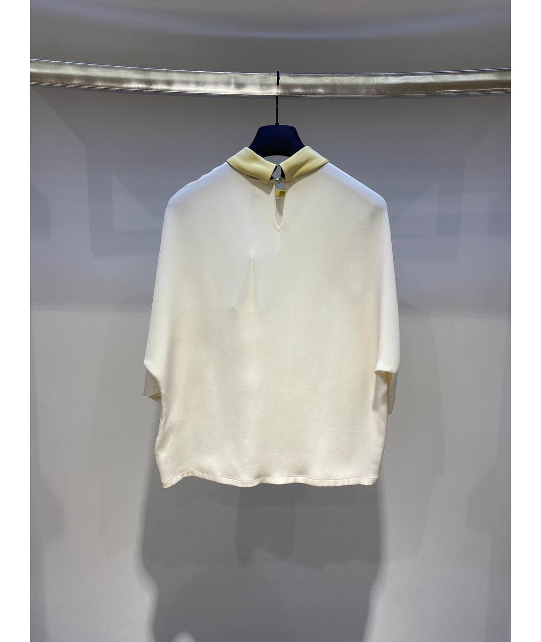 FENDI Белая шелковая блузы, фото 2