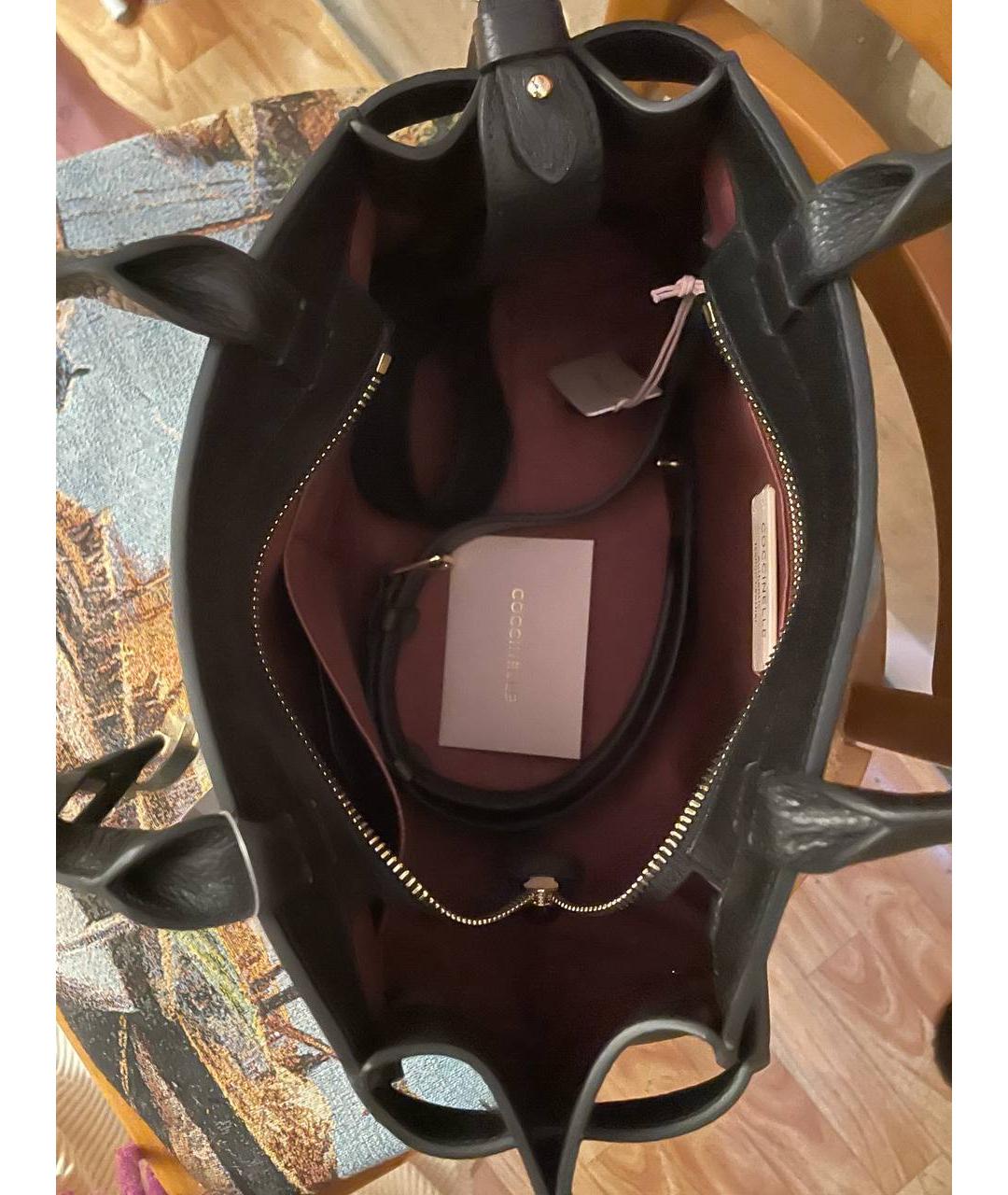 COCCINELLE Черная кожаная сумка через плечо, фото 3