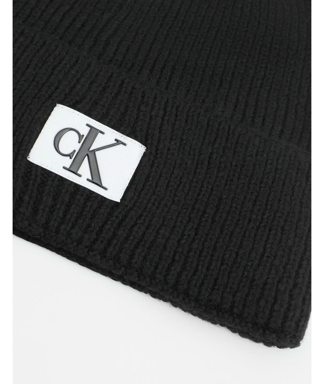 CALVIN KLEIN Черная синтетическая шапка, фото 2
