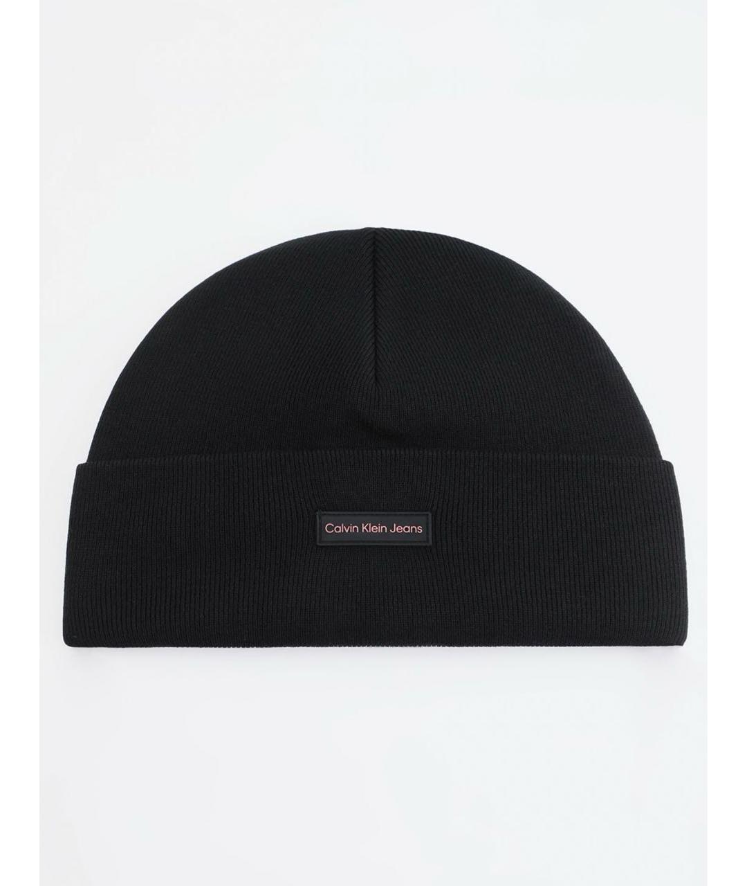 CALVIN KLEIN JEANS Черная хлопковая шапка, фото 3