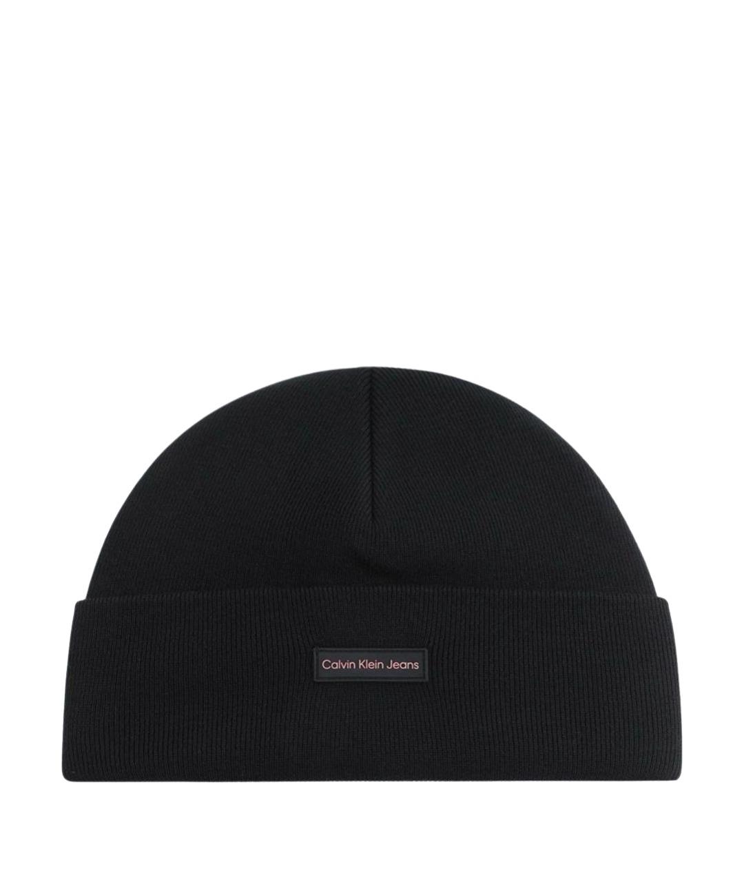 CALVIN KLEIN JEANS Черная хлопковая шапка, фото 1