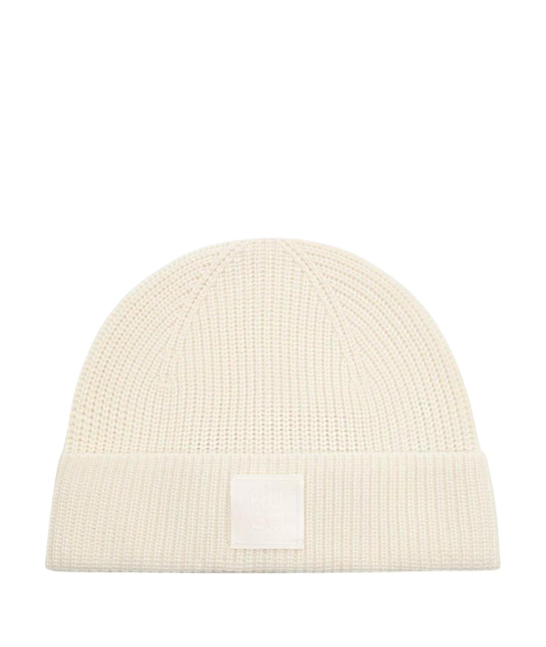 HUGO Бежевая шерстяная шапка, фото 1