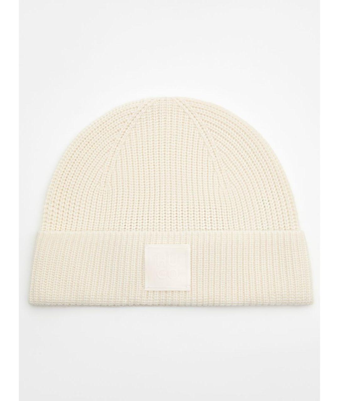 HUGO Бежевая шерстяная шапка, фото 4