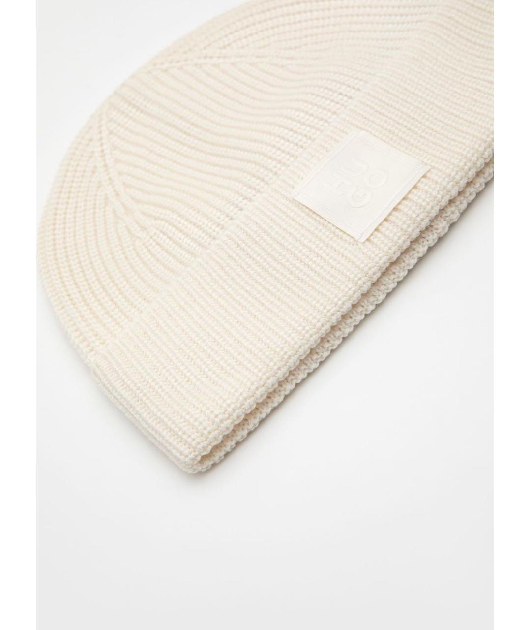 HUGO Бежевая шерстяная шапка, фото 3