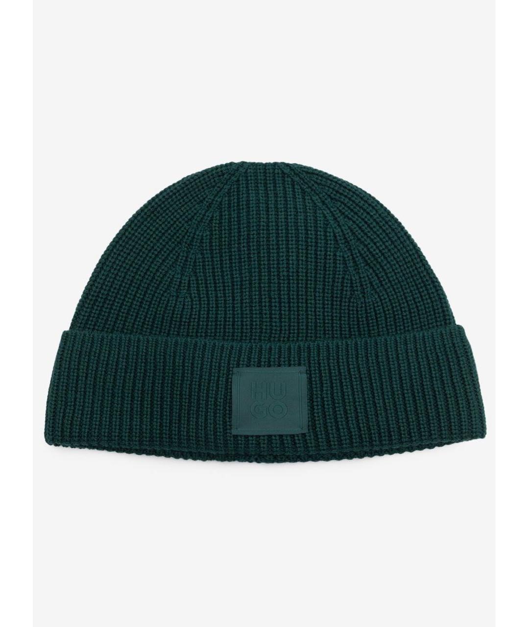 HUGO Зеленая шерстяная шапка, фото 4